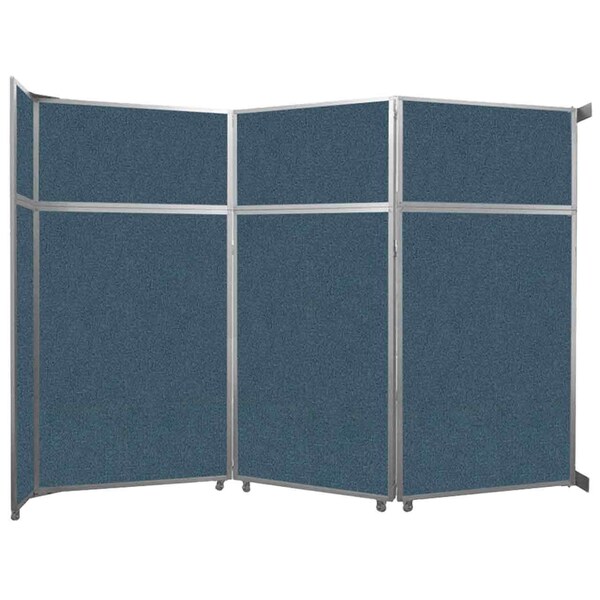Operable Wall Folding Room Divider 11'9" x 8'5-1/4" Caribbean Fabric